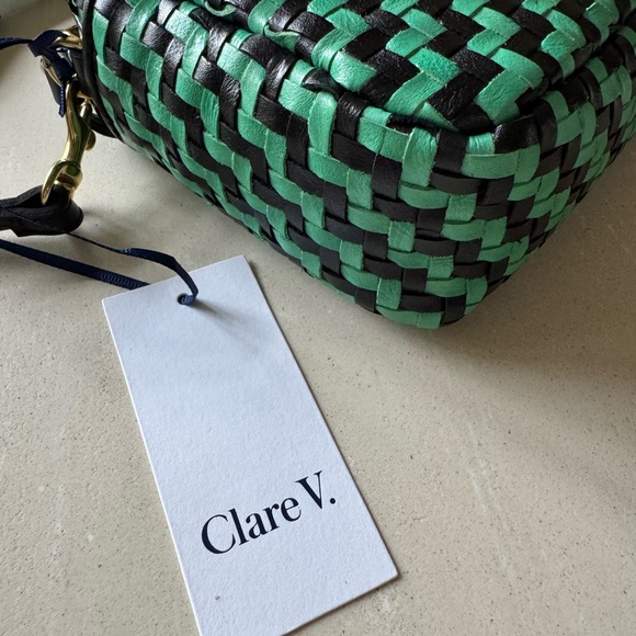 NWT Clare V Midi Sac, in RARE woven zigzag leather - Picture 2 of 5